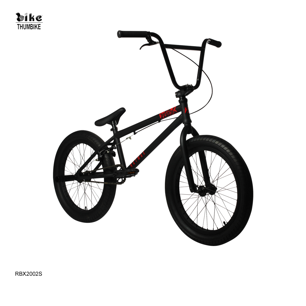 Schwarzes Hi-Ten-Stahl-Freestyle-BMX-Fahrrad für Erwachsene
