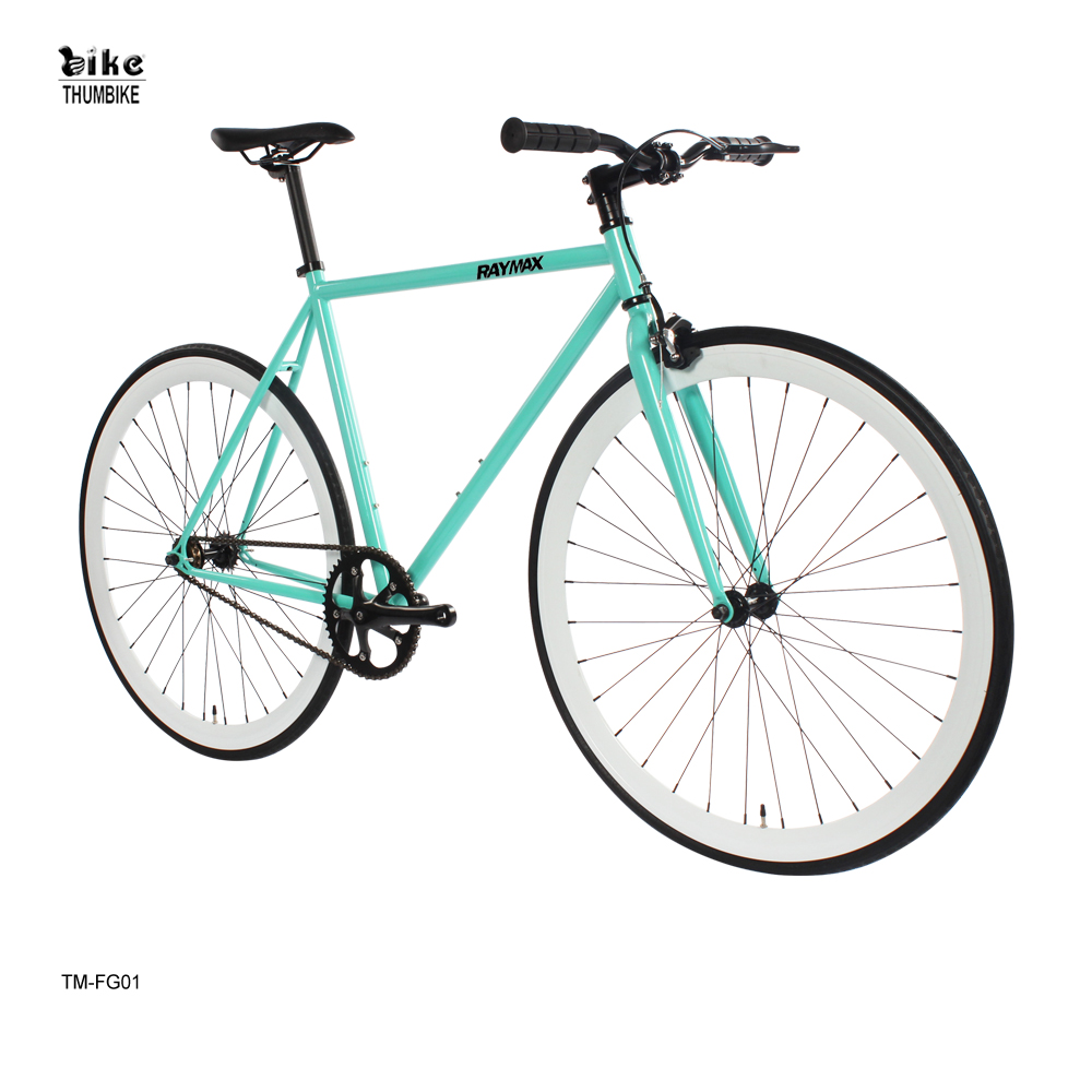 700C Hi-ten Steel Blue Fixie-Fahrrad